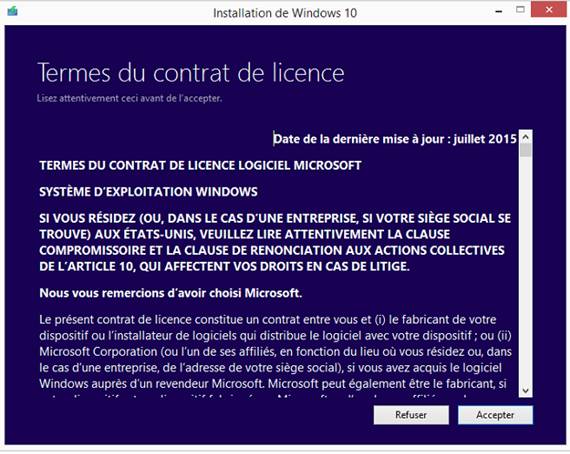 Windows 10 - Mise à jour de Windows 8 PRO vers Windows 10 PRO